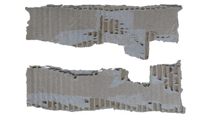 A scrap of rough brown paper, an empty plate with copy space. The center cutout is transparent and available in PNG format.