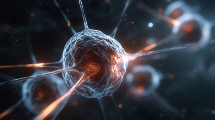 Nanotechnology interfaces attaching cell, Futuristc bioengineering structure