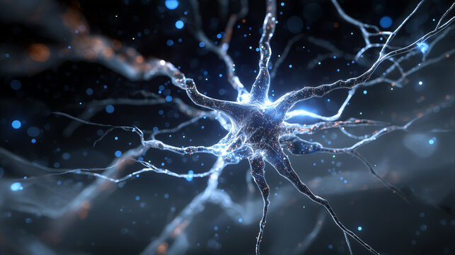 Synthetic neural cell, Artificial neuron concept, Advanced biohacking biotechnology network