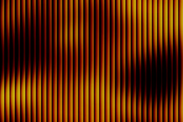 Abstract orange and gold vertical stripes background, modern yellow metallic gradient lines texture, fiery heat wave pattern for vibrant wallpaper or luxury design