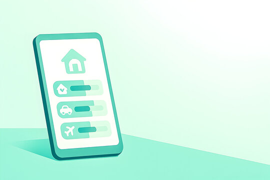 Mobile savings goals planner for house car and travel