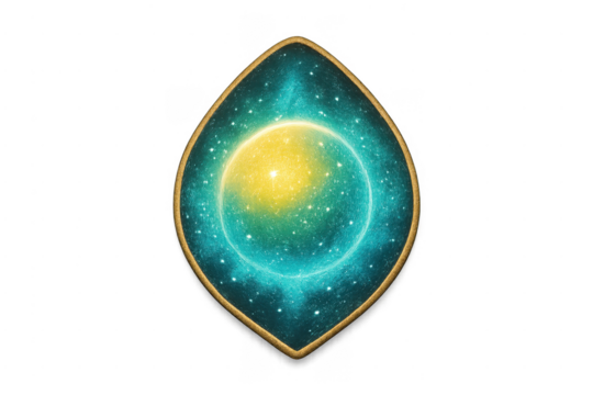 Celestial galaxy cosmos nebula pendant with transparent background