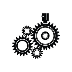 Interlocking gears and mechanism symbolizing engineering and industry