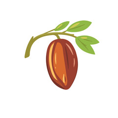 An Imaginary Minimalistic 2D flat icon_whole_date_fruit, modern element in vector and EPS format_clean vector_isolated on a white background