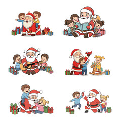 Santa Claus Christmas Activity Mega Set – Multiple Cute Holiday Scenes