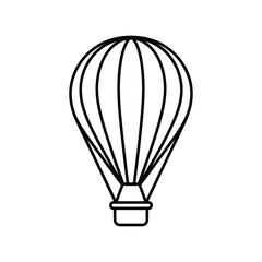 Simple outline drawing of a hot air balloon