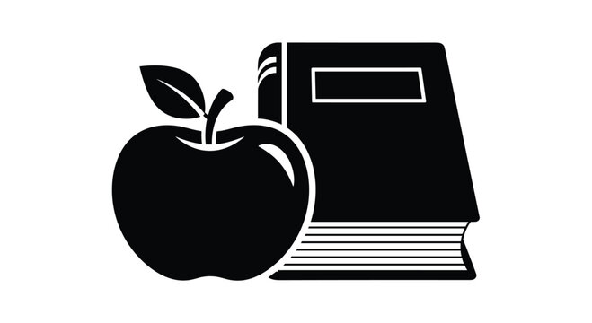 Classic school symbol of knowledge and learning a fresh apple next to books perfect for education teachers students and back to school messages, Generative AI