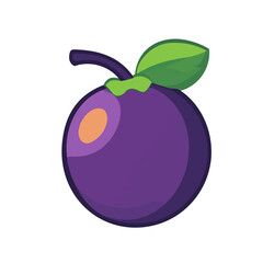 An Imaginary 2D flat icon_whole_passion_fruit, modern element in vector and EPS format_clean vector_isolated on a white background