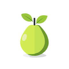 An Imaginary 2D flat icon_whole_pear, modern element in vector and EPS format_clean vector_isolated on a white background