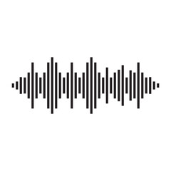 good music sound wave logo illustration