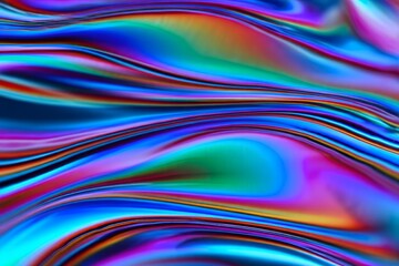 Abstract Liquid Flow - Vibrant Colors and Chrome Effect