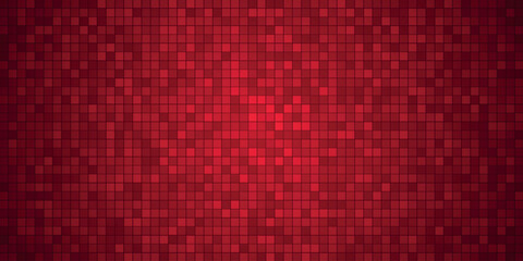 Abstract background with small squares or red gradient pixels. Minimalist and modern background concept for covers, brochures, presentations, and certificates.