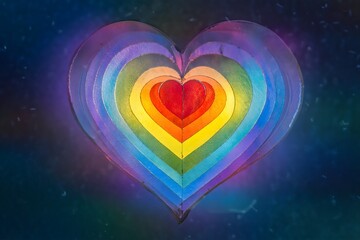 Rainbow Heart - Symbol of Love and Diversity