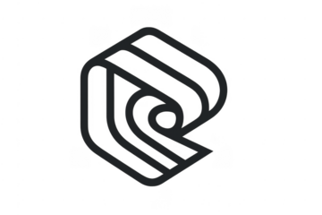 Abstract line art logo creating modern business identity