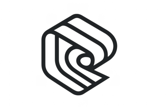 Abstract line art logo creating modern business identity