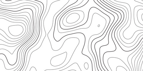 Fototapeta premium Abstract design with seamless pattern with lines topographic map. geographic mountain relief. the white on black contours topography stylized height of the lines. geographic contour map paper texture.