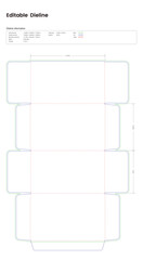 outside glued orrugated box Pizza Box Dieline Template, pizza box dieline ,box design printable product packaging layout,
