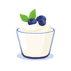 An Imaginary 2D flat icon yogurt, modern element in vector and EPS format_clean vector_isolated on a white background