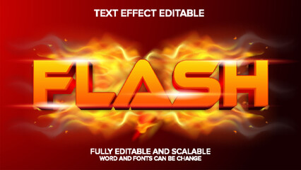 flash text effect modern style editable