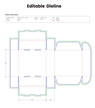 box dieline template, square box packaging die cut template, box design printable product packaging layout,
