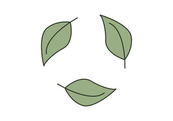 Recycling and sustainable icon. Flat vector illustration.