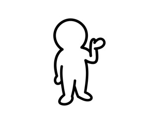 説明する人　全身
