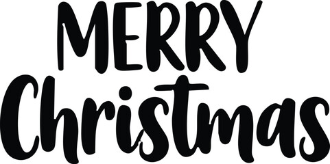 Merry Christmas Typography Bundle Decorative Lettering Style
