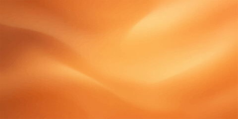 Soft, abstract orange and yellow satin fabric texture background with golden silk waves and light curve design pattern