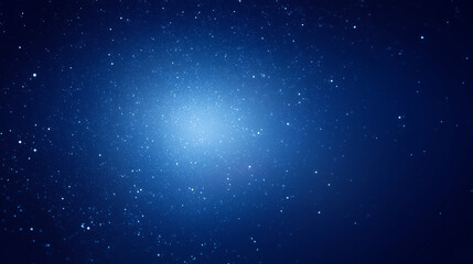 Obraz premium Deep blue winter night gradient, soft vignette around the edges, delicate sparkling stars, quiet festive mood, big open center for presentation content, elegant and simple Christmas theme