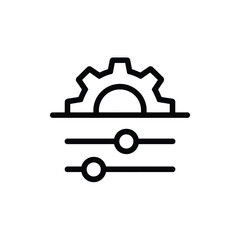 Gear and slider controls icon for settings and configuration