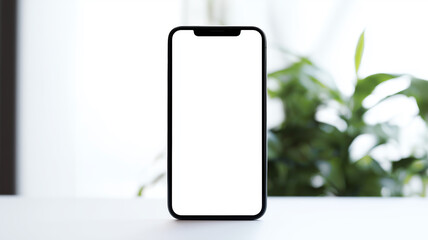 Modern smartphone display with clean screen in bright indoor setting