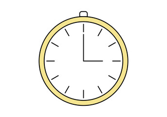 Clock icon. Flat vector illustration.