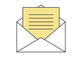 Letter message icon. Vector illustration.