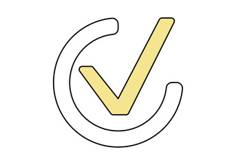 Check mark icon. Vector illustration.