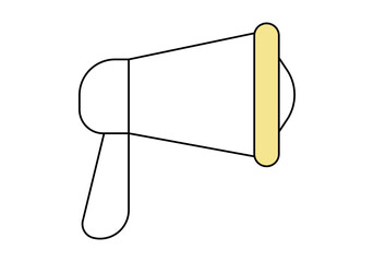 Megaphone icon. Flat vector illustration.