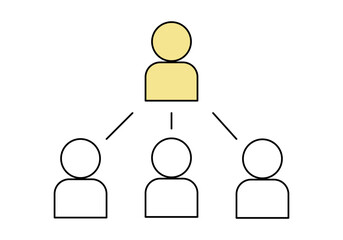 Hierarchical organization structure icon. Vector illustration.