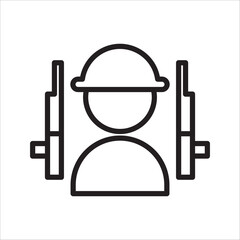 icon of a person wearing protective clothing wiping the glass