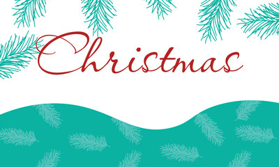christmas background with christmas tree branches