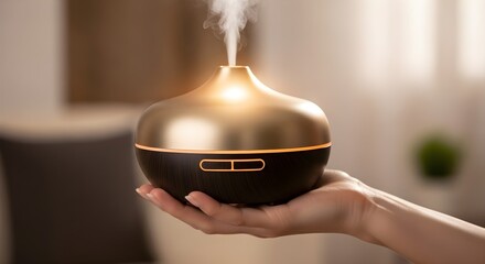 Aroma Diffuser in Hand for Aromatherapy Wellness