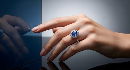 Sapphire ring luxury jewelry fashion beauty lifestyle