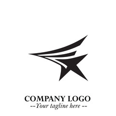 Minimalist Star Logo Symbol in Black on White Background &ndash; Modern Vector Shape for Branding & Design