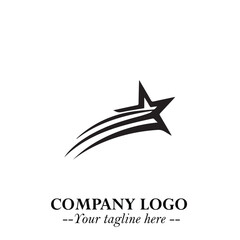 Minimalist Star Logo Symbol in Black on White Background – Modern Vector Shape for Branding & Design
