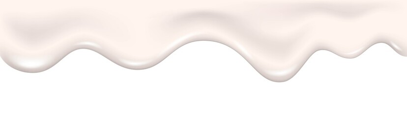 Yogurt, cream, glaze, liquid or paint wave realistic 3d texture.