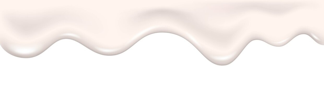 Yogurt, cream, glaze, liquid or paint wave realistic 3d texture.