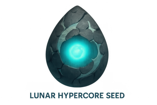 Fantasy glowing magic energy orb stone seed isolated