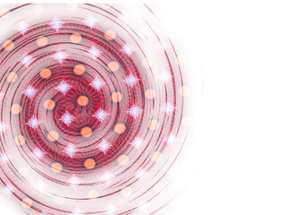 Colorful swirl of dots and stars