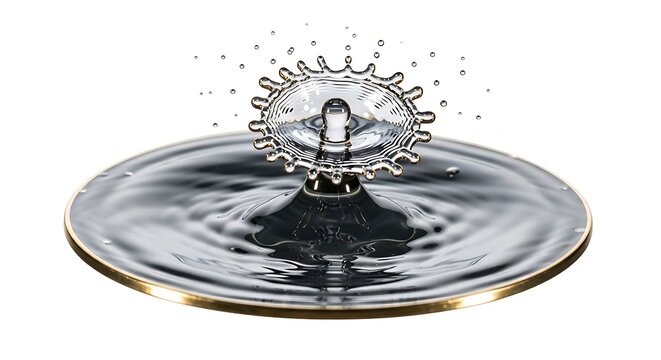 Elegant Water Drop Splash Capturing the Beauty of Liquid Dynamics and Fluid Motion