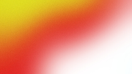 Transparent yellow red color gradient with trendy grainy noise effect, copy space for presentations.
