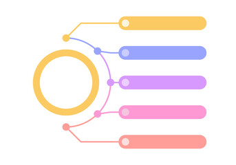 Infographics template for presentation. Vector illustration.