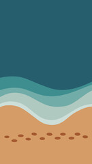 Serenity Coastline Footsteps